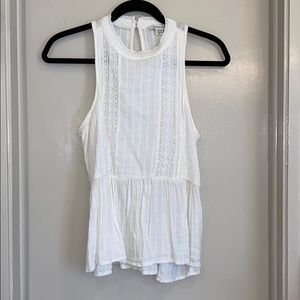 White crochet lace top AE